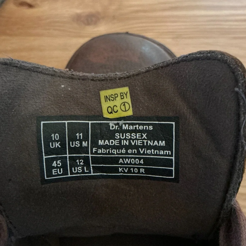 Dr. Martens Sussex Chukka Brown Leather‎ Slip-Resistant Work Boots, Men's US 11